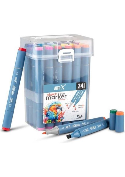 Art-X Sketch Marker Duo 24 Lü Set 18047