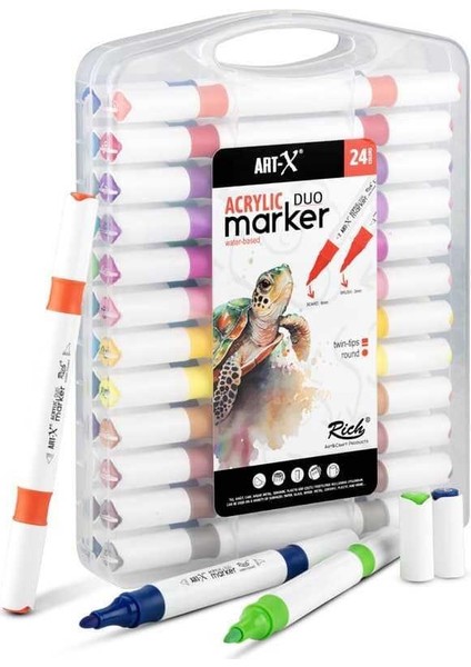 Art-X Acrylic Marker Duo 24 Lü Set 18054