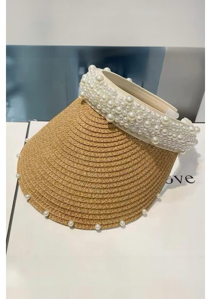 Ithal Camel Incili Hasır Vizör Şapka Sperlik fiyatları