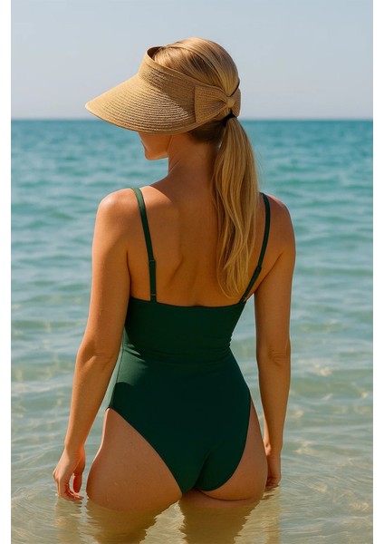 Ithal Camel Fiyonklu Katlanır Güneş Koruyucu Hasır Vizör Şapka fiyatları