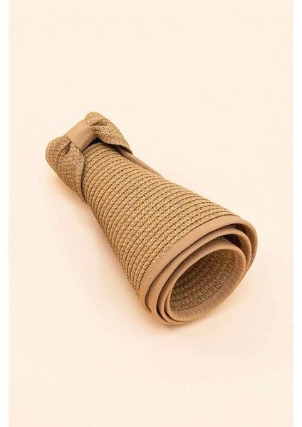 Ithal Camel Fiyonklu Katlanır Güneş Koruyucu Hasır Vizör Şapka indirimleri