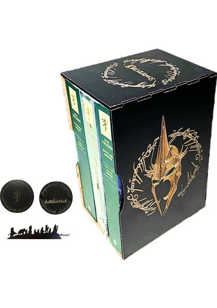 Yüzüklerin Efendisi 3 Kitap Tolkien Özel Tasarım Kutusu Bardak Altlığı Ayracı. Altınyaldız Yoktur.