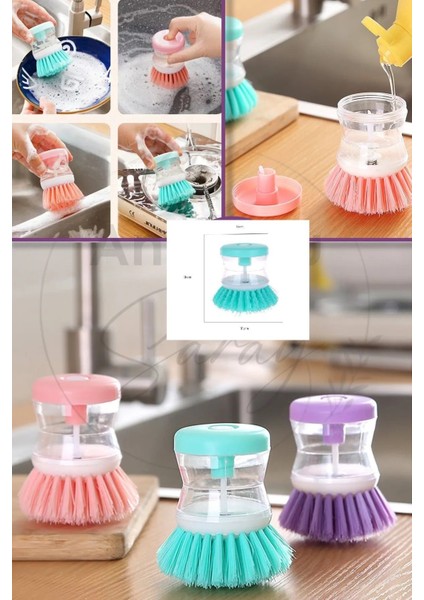 Pratik ve Rahat Bulaşık Yıkama Fırçası, Hazneli, Kullanışlı Temizlik Aracı modelleri