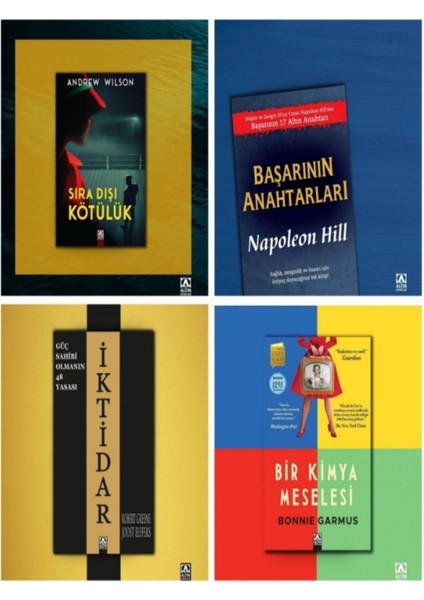 Sıra Dışı Kötülük+Başarının Anahtarları+Iktidar+Bir Kimya Meselesi Toplam 4 Kitap Set