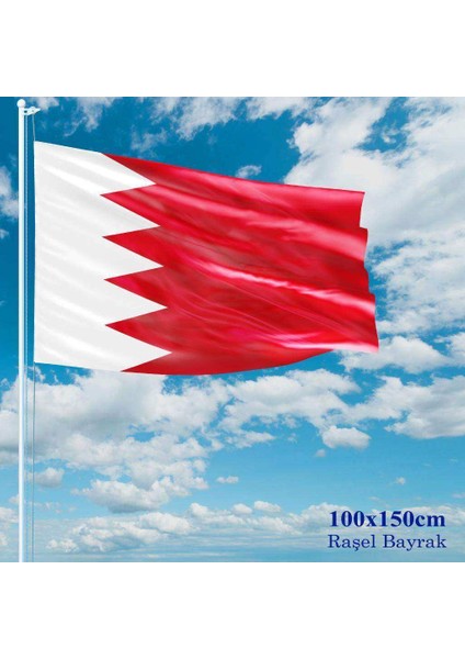 Bahreyn Bayrağı - 100X150 cm (1 Metre x 1,5 Metre) - Raşel Kumaş