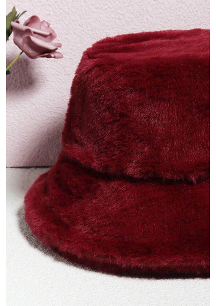 Cherry Peluş Yumuşak Dokulu Bucket Şapka modelleri