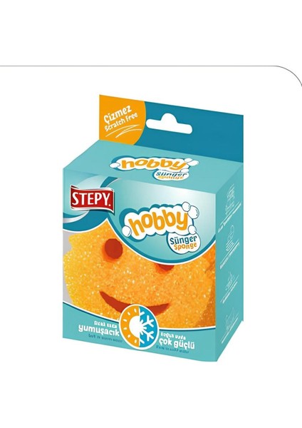 Neşeli Yüz Sünger, Tekli, Temizlik ve Bakım Için Renkli Sünger