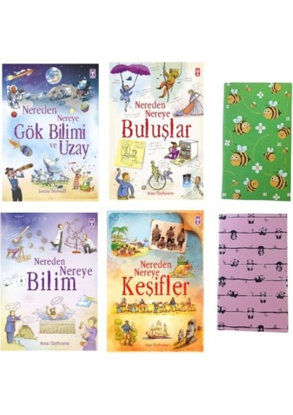 5.sınıf - Nereden Nereye Serisi 4 Kitap 2 Adet Not Defteri Hediye