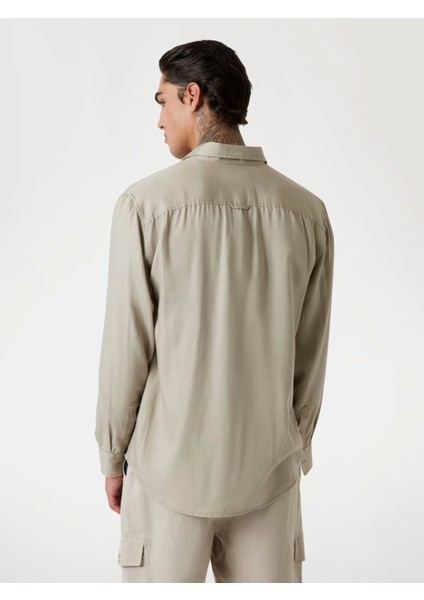 Guess M5YH26WHF70 Washed Fluıd Tencel Erkek Bluz fırsatları