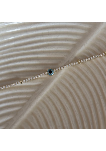 Mavi Taş Detaylı Su Yolu Bileklik modelleri