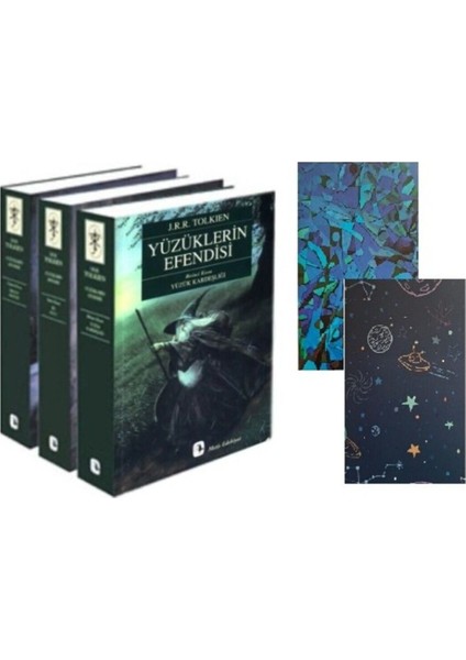 Yüzüklerin Efendisi 3 Cilt Takım Yüzük Kardeşliği Iki Kule Kralın Dönüşü - 2 Not Defteri Hediye fiyatları