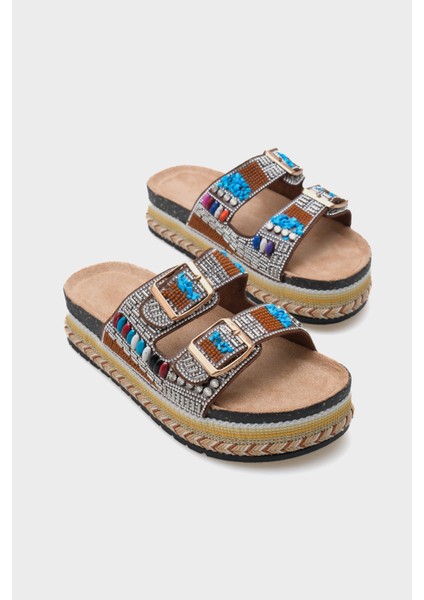 Alyson Taşlı Tokalı Düz Topuk Kadın Terlik fiyatları