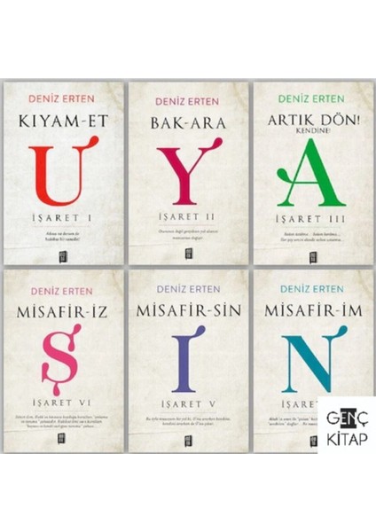 Deniz Erten Uyanış Işaret Kitapları 6 Kitap Set & Kıyam-Et U - Bak-Ara - Artık Dön! Kendine! - Mi...