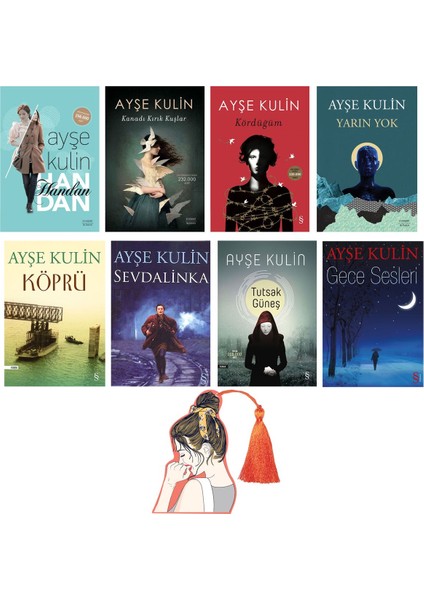 Ayşe Kulin -8 Kitap Set- Handan - Kanadı Kırık Kuşlar - Kördüğüm - Yarın Yok - Köprü - Sevdalinka
