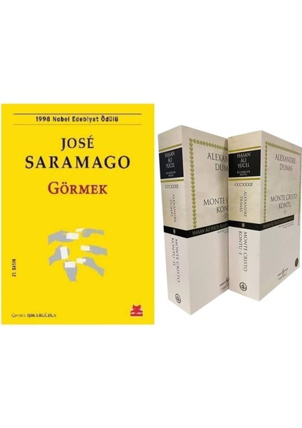 Görmek - Jose Saramago - Monte Cristo Kontu - 2 Kitap Takım - Alexandre Dumas