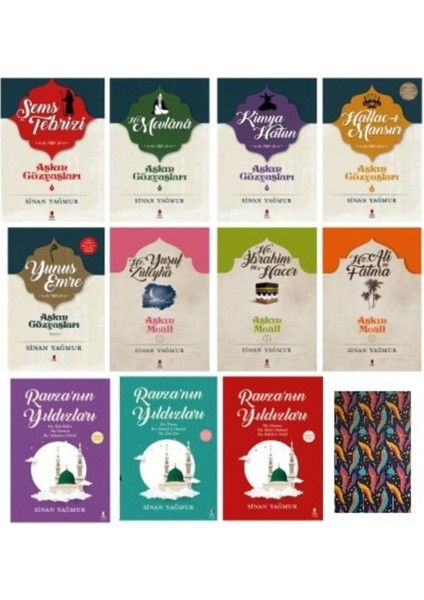 Sinan Yağmur - Aşkın Gözyaşları - Aşkın Meali - Ravzanın Yıldızları -Tam Set-Not Defteri Hediye