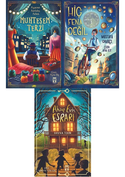 4. 5. 6. Sınıf Okuma Seti 3 Kitap Ahşap Evin Esrarı-Hiç Fena Değil-Muhteşem Terzi