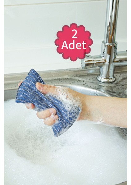 Iki Parça Ultra Güçlü Bulaşık Süngeri, Temizlikte Güç ve Dayanıklılık