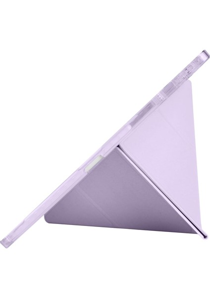 Lenovo Idea Tab Pro 12,7 Inç TB-373FU Uyumlu Kılıf Üçgen Tri Folding Kalem Bölmeli Standlı Kılıfı modelleri