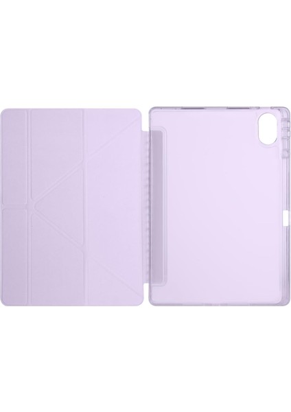 Lenovo Idea Tab Pro 12,7 Inç TB-373FU Uyumlu Kılıf Üçgen Tri Folding Kalem Bölmeli Standlı Kılıfı indirimleri