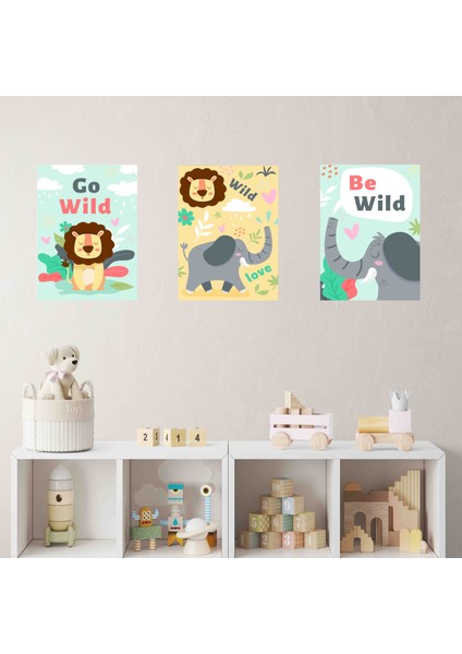 Kendinden Yapışkanlı Çocuk Odası Sevimli 35X50 cm 3 Adet