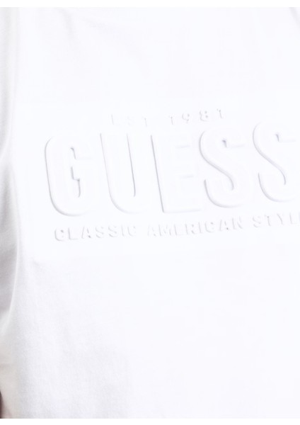 Guess M5YI44KBW41 Ss Bsc Guess Embosse Erkek Tshırt modelleri
