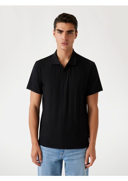 Guess M5YP19KCWM2 Ss Axel Rıb Polo Erkek Bluz