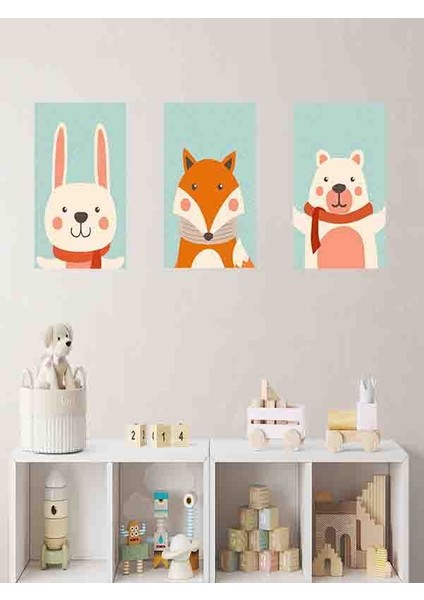 Kendinden Yapışkanlı Çocuk Odası Sevimli 35X50 cm 3 Adet