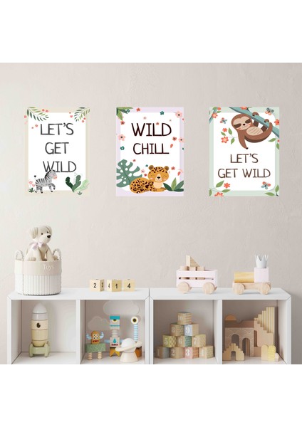 Kendinden Yapışkanlı Çocuk Odası Sevimli 35X50 cm 3 Adet
