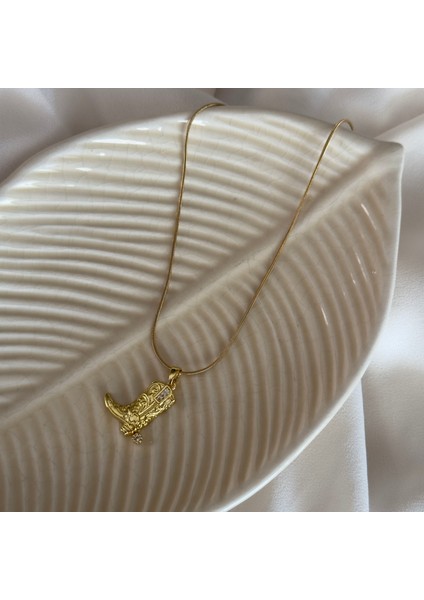 Gold Kovboy Çizmesi Kolye
