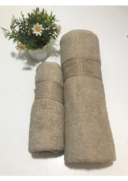 2’li (Ikili)Pamuklu Banyo Havlusu Seti – %100 Saf Pamuklu , Yumuşak ve Emici Büyük Banyo Havlusu 90X150 cm ve Baş Havlusu 50X90 cm fırsatları