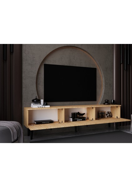 Melura Tv Ünitesi - Tv Sehpası 200 cm %100 Mdf Lake Ahşap Ayaklı fiyatları