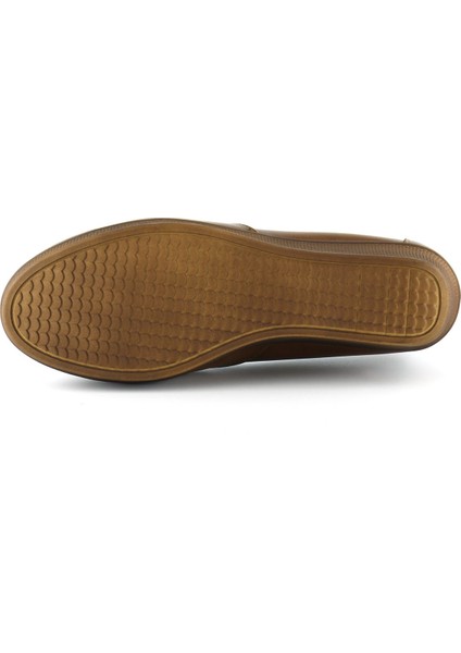 Dafne Taba Hakiki Dana Derisi Tokalı Yuvarlak Burun Dolgu Topuklu Günlük Ayakkabı