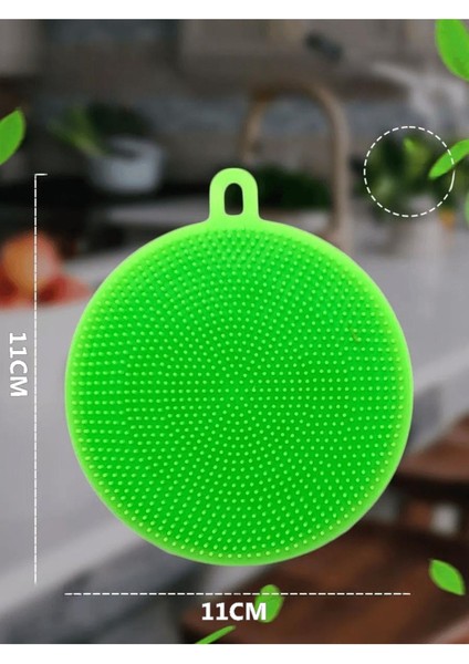 Iki Yüzeyli Silikon Bulaşık Pedi, 2'li Set, Dayanıklı ve Pratik Kullanım