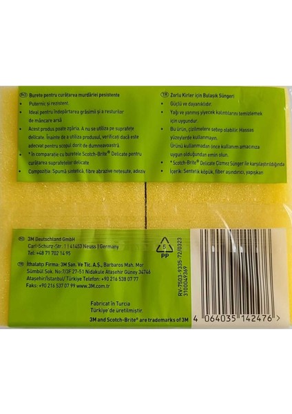 Yeşil Klasik Oluksuz Düz 4'lü Sünger, Temizlik ve Hijyen Için Ideal fiyatları