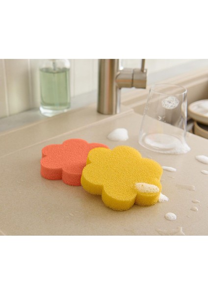 Iki Adet Silikon Sünger, Dayanıklı ve Esnek Temizlik Aleti