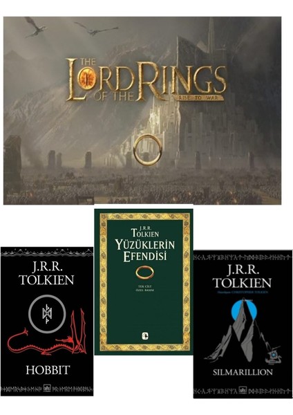 Set Orta Dünya Ana Set 3 Kitap: Yüzüklerin Efendisi Tek Cilt - Hobbit - Silmarillion