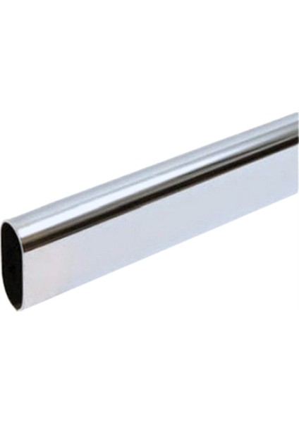 Metal Oval Krom Mobilya Dolap Askı Borusu(Krom)(Oval)(2 Adet Ayaklı Kapalı Flanş-1 Adet Boru) fiyatları