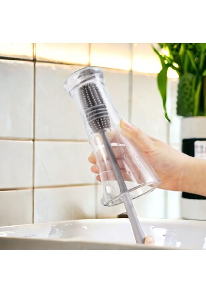 Uzun Saplı Silikon Temizlik Fırçası, Biberon, Kavanoz ve Bardak Yıkama Için modelleri