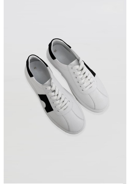 Beyaz-Siyah Casual Deri Ayakkabı fiyatları