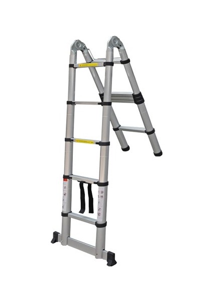 160 CM+160CM 5+5 Basamaklı A Tipi açılır tip Alüminyum Teleskopik Merdiven