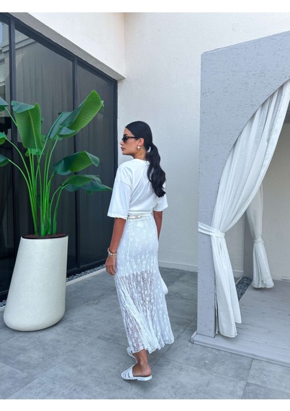 Kloş Detaylı Dantel Etek fırsatları