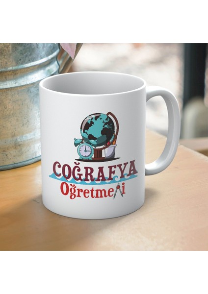 Coğrafya Öğretmenlerine Özel Öğretmenler Günü Hediyelik Baskılı Kupa