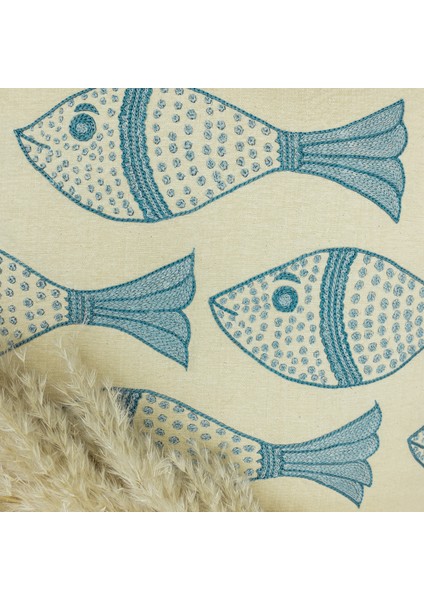 Kyadar Balık Desenli Kırlent 50X50 cm fırsatları