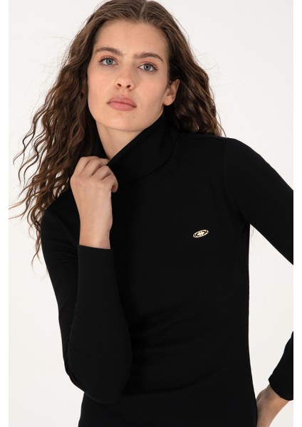 Kadın Siyah Sweatshirt 50313430-VR046 fiyatları