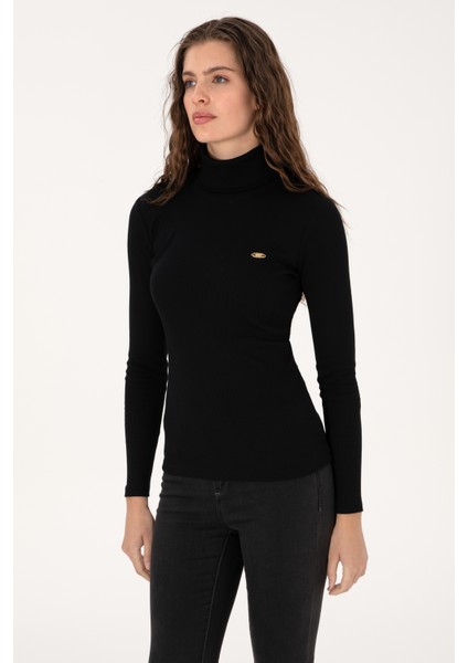 Kadın Siyah Sweatshirt 50313430-VR046 modelleri