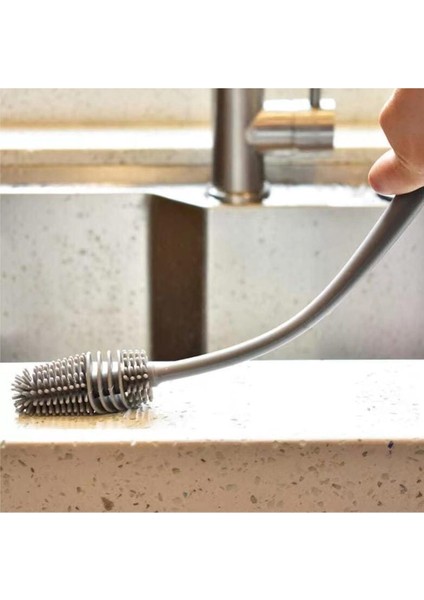 Uzun Saplı Silikon Fırça ile Biberon ve Suluk Temizliği indirimleri