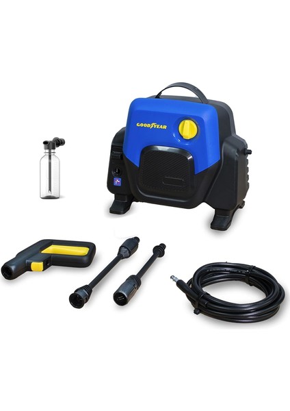 Kompakt Yüksek Basınçlı Yıkama Makinesi, 1400W, 100 Bar, 5m Hortum