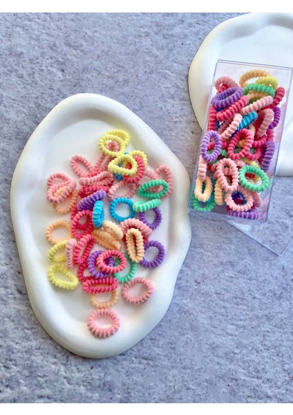 Kutulu Yumuşak Soft Renkli Lastik Toka Bebek Tokası 100'LÜ