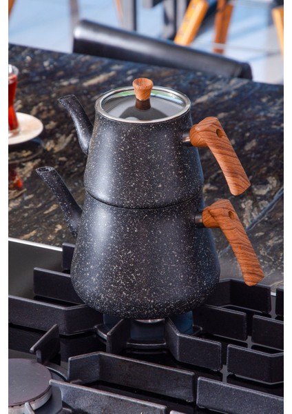 Bonjour Large Granit Kaplama Çaydanlık Takımı